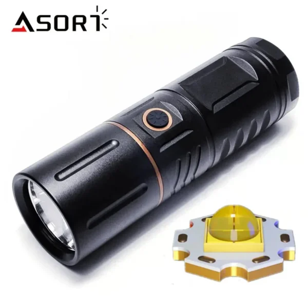 Strong Light Lamp T40 LED Flashlight USB Rechargeable Ultra-Bright Torch High Power Lantern Built-in Lithium Batteries - Image 4