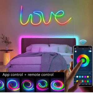RGB LED neon strip – 5 meters, contr...
